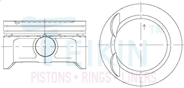 Teikin 43694.025 - Поршень abcparts.ee