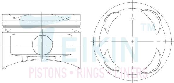 Teikin 32151.025 - Поршень abcparts.ee