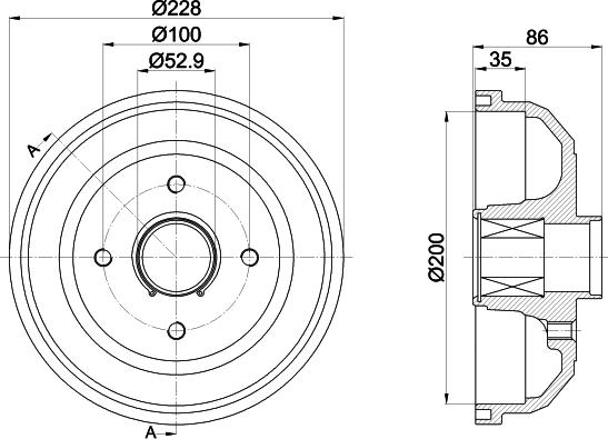 Textar 94042500 - Тормозной барабан abcparts.ee