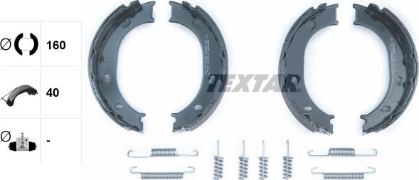 Textar 91055100 - Комплект тормозов, ручник, парковка abcparts.ee