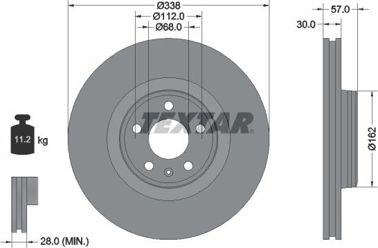 Textar 92282605 - Тормозной диск abcparts.ee