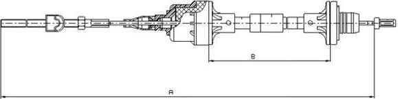 Textar 58008700 - Трос, управление сцеплением abcparts.ee
