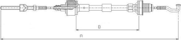 Textar 58007700 - Трос, управление сцеплением abcparts.ee