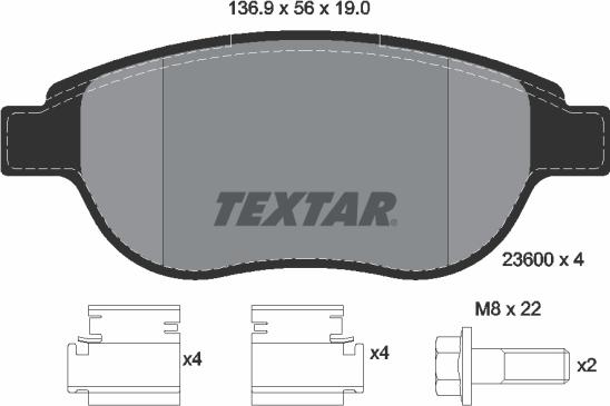 Textar 89007600 - Дисковый тормозной механизм, комплект abcparts.ee
