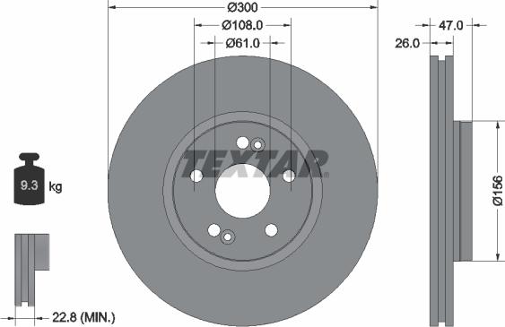 Textar 92119000 - Тормозной диск abcparts.ee