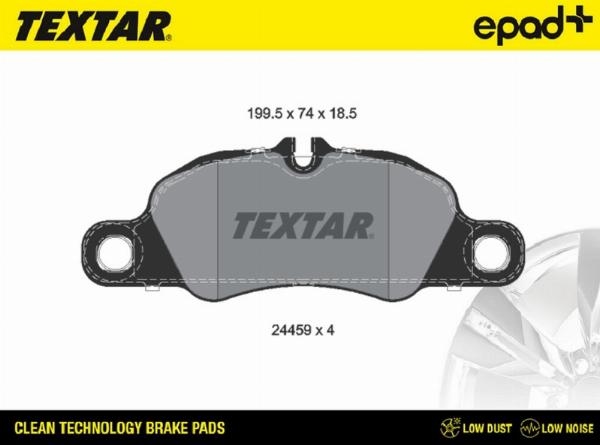 Textar 2445901CP - Тормозные колодки, дисковые, комплект abcparts.ee