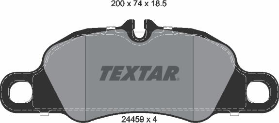 Textar 2445901 - Тормозные колодки, дисковые, комплект abcparts.ee
