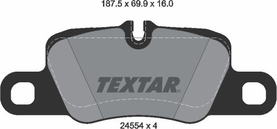 Textar 2455402 - Тормозные колодки, дисковые, комплект abcparts.ee