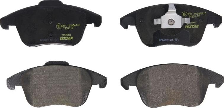 Textar 2455701 - Тормозные колодки, дисковые, комплект abcparts.ee