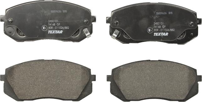 Textar 2450101 - Тормозные колодки, дисковые, комплект abcparts.ee