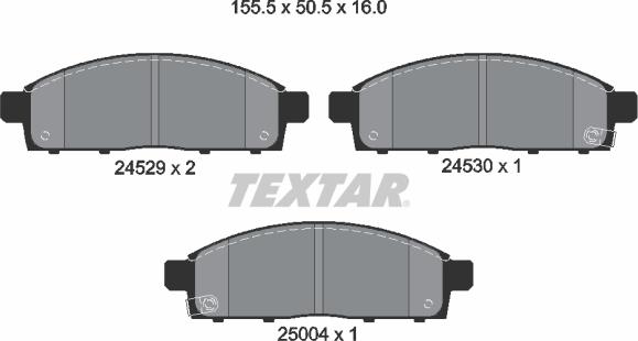 Textar 2452905 - Тормозные колодки, дисковые, комплект abcparts.ee