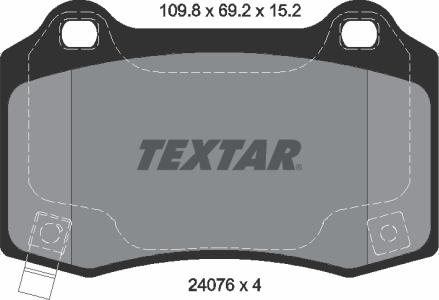 Textar 2407601 - Тормозные колодки, дисковые, комплект abcparts.ee