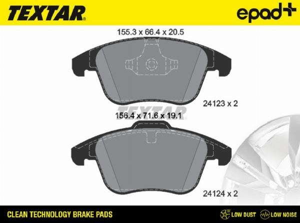 Textar 2412301CP - Тормозные колодки, дисковые, комплект abcparts.ee