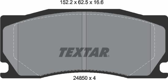 Textar 2485001 - Тормозные колодки, дисковые, комплект abcparts.ee