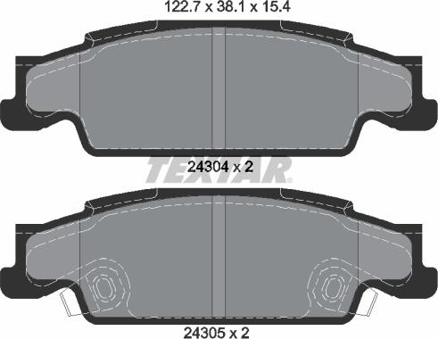 Textar 2430401 - Тормозные колодки, дисковые, комплект abcparts.ee