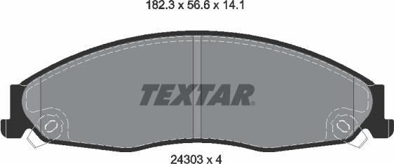 Textar 2430301 - Тормозные колодки, дисковые, комплект abcparts.ee