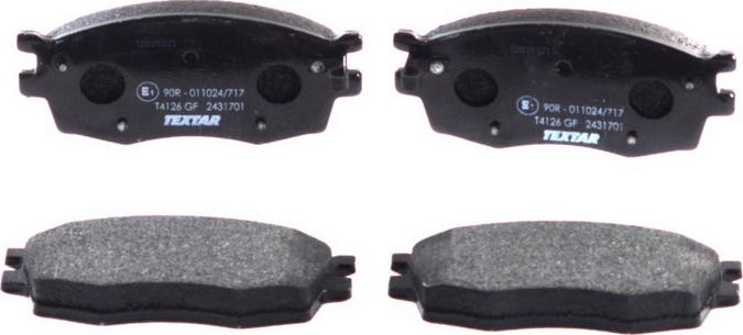 Textar 2431701 - Тормозные колодки, дисковые, комплект abcparts.ee
