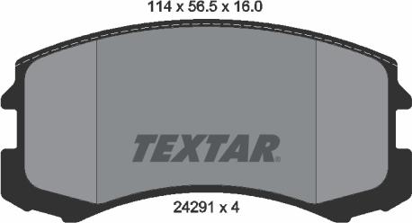 Textar 2429101 - Тормозные колодки, дисковые, комплект abcparts.ee