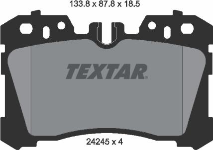 Textar 2424501 - Тормозные колодки, дисковые, комплект abcparts.ee