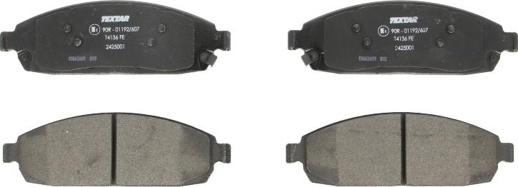 Textar 2425001 - Тормозные колодки, дисковые, комплект abcparts.ee