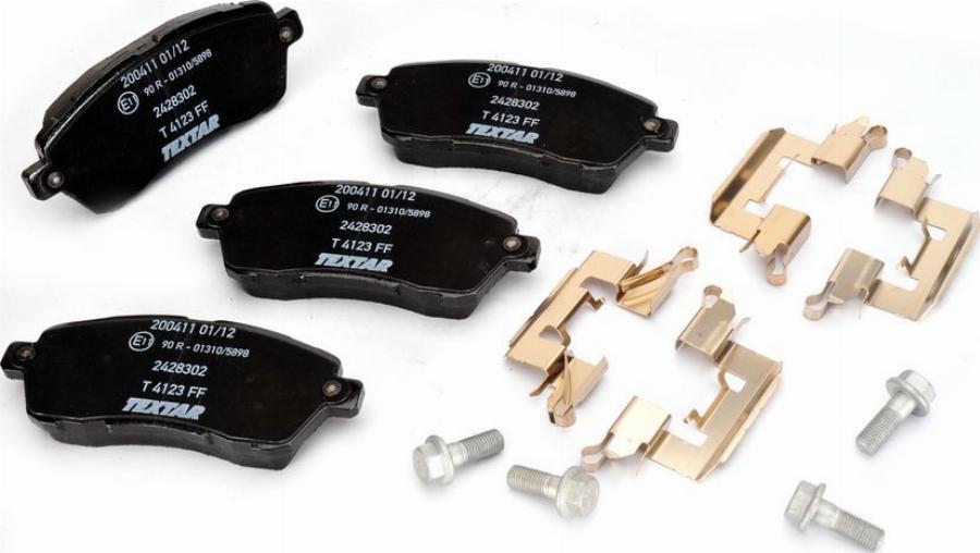 Textar 2428302 - Тормозные колодки, дисковые, комплект abcparts.ee
