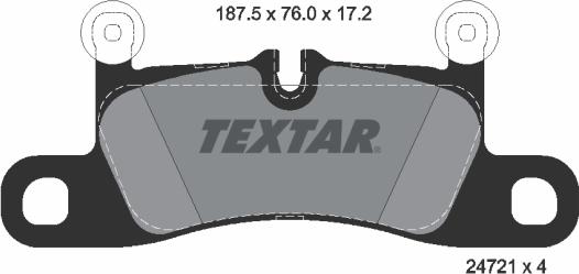 Textar 2472101 - Тормозные колодки, дисковые, комплект abcparts.ee