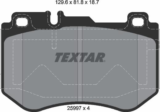 Textar 2599701 - Тормозные колодки, дисковые, комплект abcparts.ee