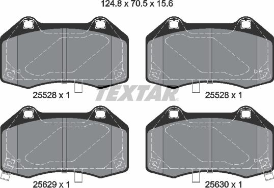 Textar 2552801 - Тормозные колодки, дисковые, комплект abcparts.ee