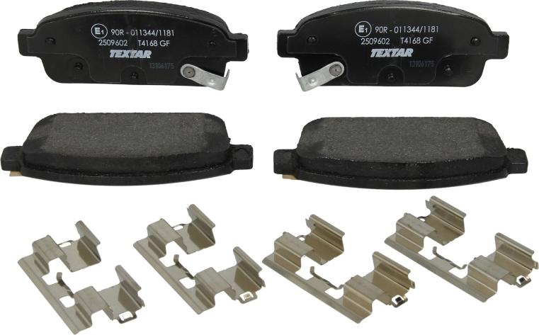 Textar 2509602 - Тормозные колодки, дисковые, комплект abcparts.ee