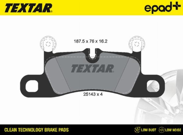 Textar 2514301CP - Тормозные колодки, дисковые, комплект abcparts.ee