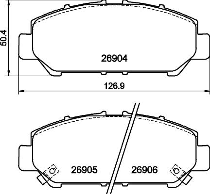 Textar 2690401 - Тормозные колодки, дисковые, комплект abcparts.ee