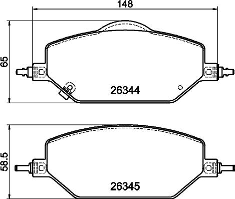 Textar 2634402 - Тормозные колодки, дисковые, комплект abcparts.ee
