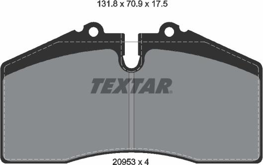 Textar 2095302 - Тормозные колодки, дисковые, комплект abcparts.ee