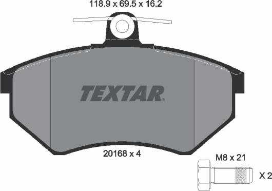 Textar 89000600 - Дисковый тормозной механизм, комплект abcparts.ee