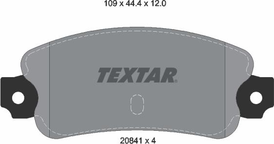 Textar 2084102 - Тормозные колодки, дисковые, комплект abcparts.ee