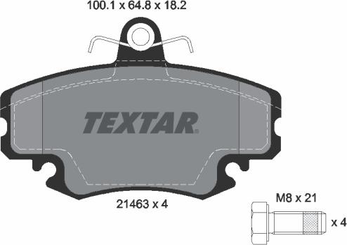 Textar 2146306 - Тормозные колодки, дисковые, комплект abcparts.ee