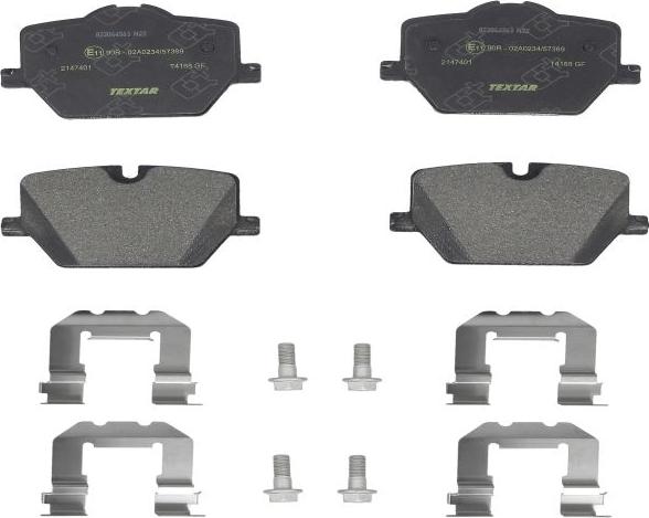 Textar 2147401 - Тормозные колодки, дисковые, комплект abcparts.ee