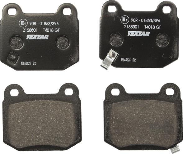 Textar 2158001 - Тормозные колодки, дисковые, комплект abcparts.ee