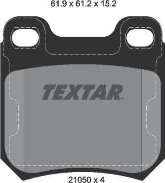 Textar 2105002 - Тормозные колодки, дисковые, комплект abcparts.ee