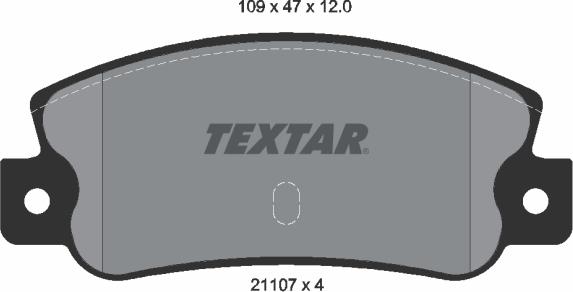 Textar 2110701 - Тормозные колодки, дисковые, комплект abcparts.ee