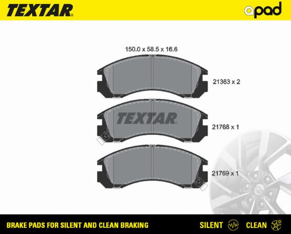 Textar 2136301SC - Тормозные колодки, дисковые, комплект abcparts.ee