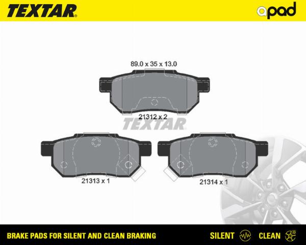 Textar 2131201SC - Тормозные колодки, дисковые, комплект abcparts.ee