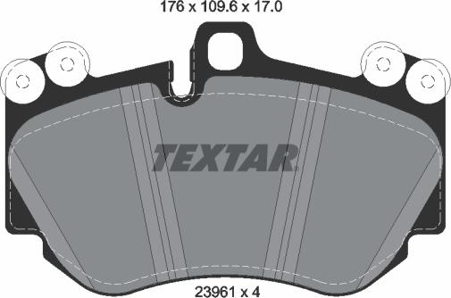 Textar 2396101 - Тормозные колодки, дисковые, комплект abcparts.ee