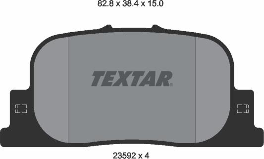 Textar 2359201 - Тормозные колодки, дисковые, комплект abcparts.ee