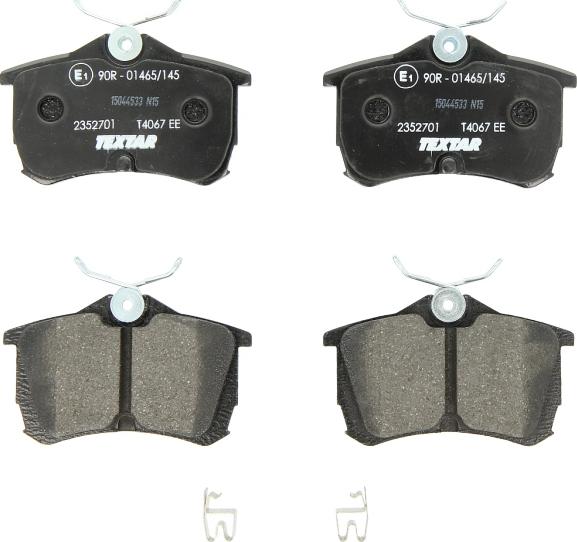 Textar 2352701 - Тормозные колодки, дисковые, комплект abcparts.ee