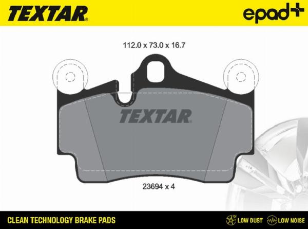 Textar 2369402CP - Тормозные колодки, дисковые, комплект abcparts.ee