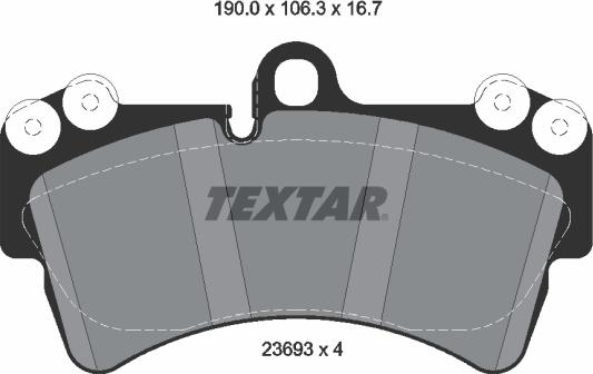 Textar 2369381 - Тормозные колодки, дисковые, комплект abcparts.ee