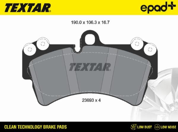 Textar 2369302CP - Тормозные колодки, дисковые, комплект abcparts.ee