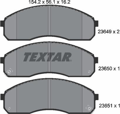 Textar 2364901 - Тормозные колодки, дисковые, комплект abcparts.ee