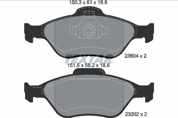 Textar 2360406 - Тормозные колодки, дисковые, комплект abcparts.ee